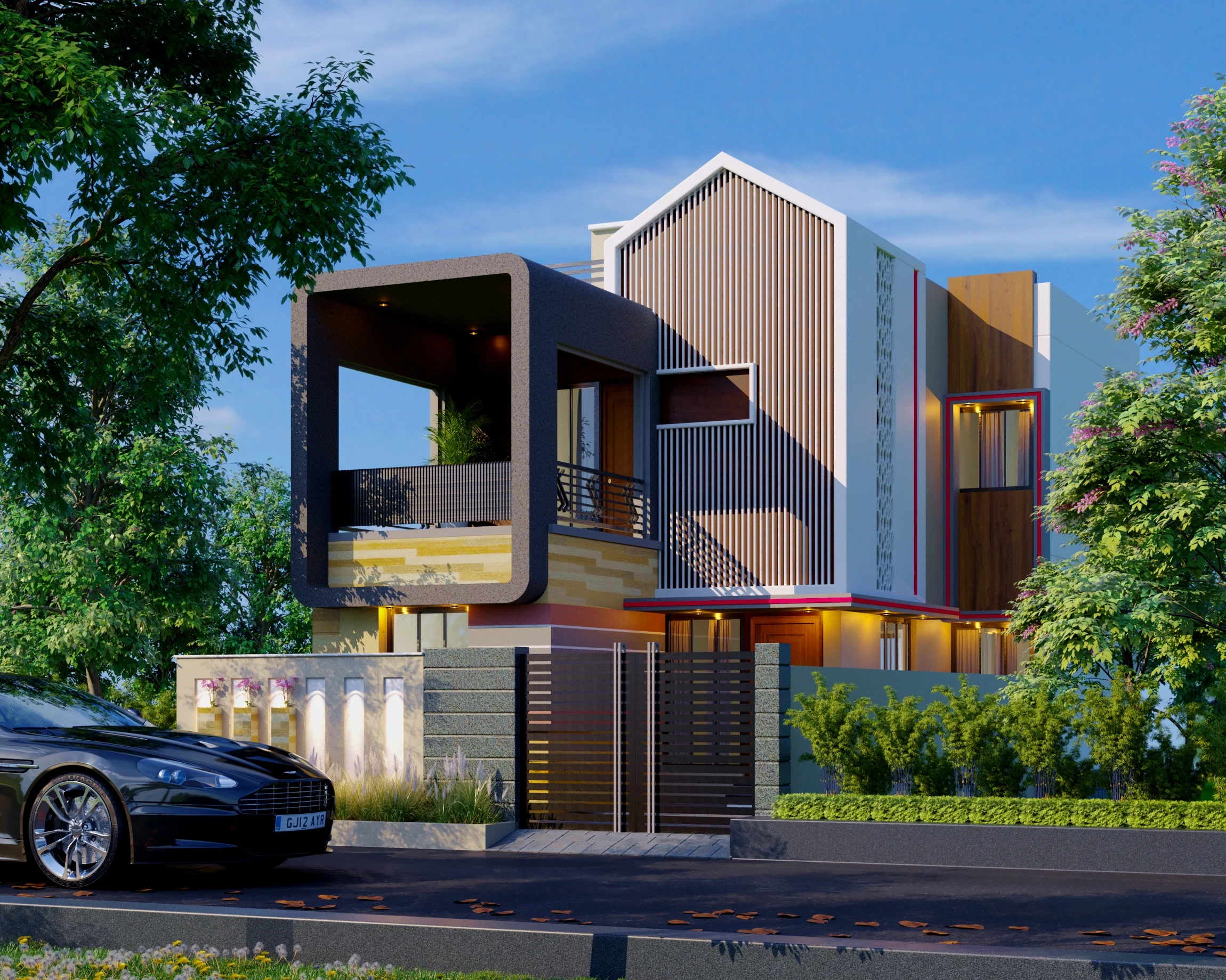 Arvindbhai bungalows ( 3D Exterior scene )